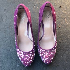 Vince Camuto new purple w/ stones stilettos 6 1/2